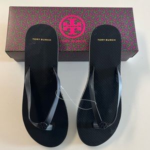 Tory Burch Navy Flip Flops